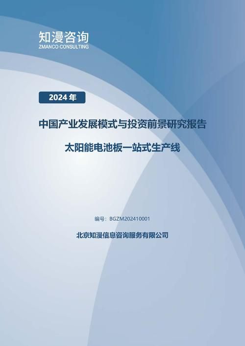 2024年中国太阳能电池板一站式生产线产业发展模式与投资前景研究报告