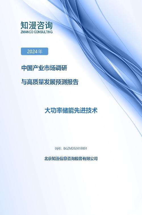 2024年中国大功率储能先进技术产业市场调研与高质量发展预测报告
