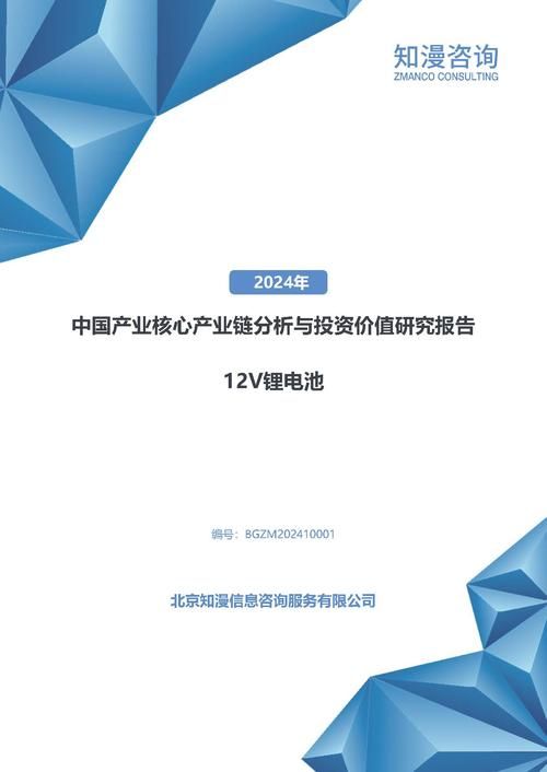 2024年中国12V锂电池产业核心产业链分析与投资价值研究报告